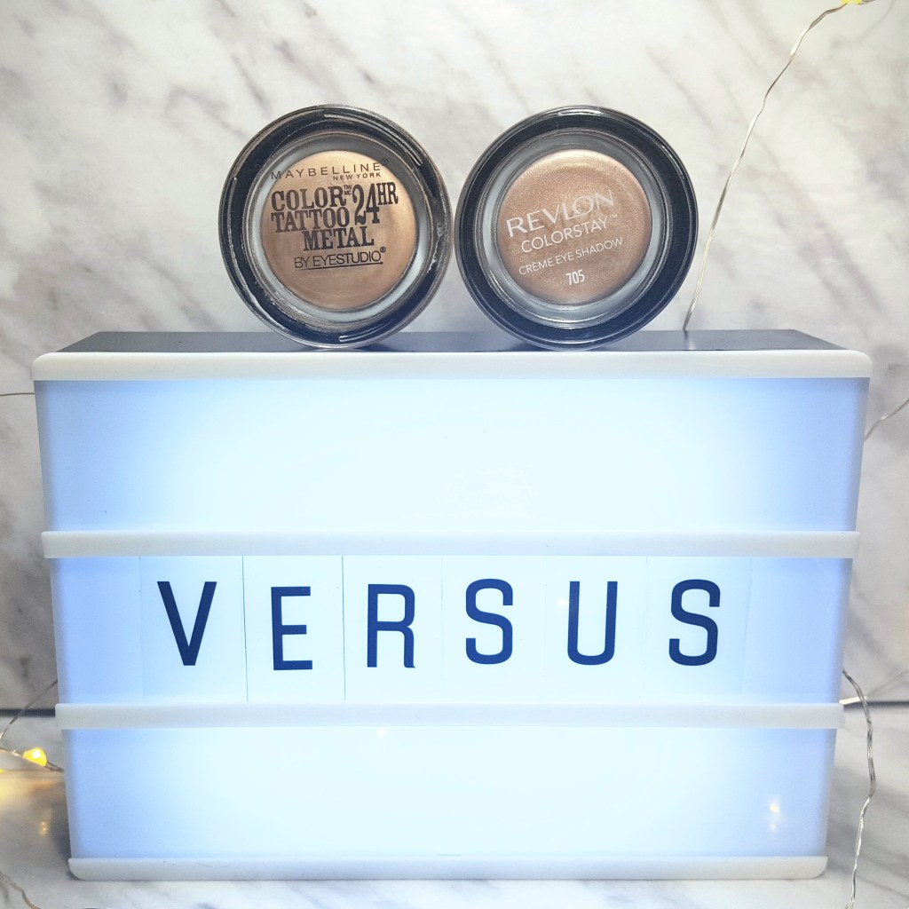 This or That | Maybelline Eyestudio Color Tattoo Metal 24hr Cream Gel Eye Shadow vs. Revlon ColorStay Crème Eye Shadow